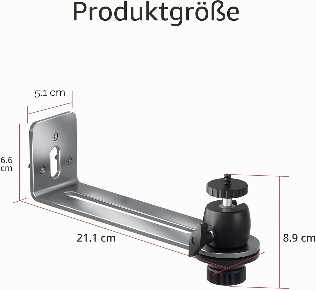 Projektor-Deckenhalterung, universelle Projektor-Wandhalterung, Aluminiumlegierung, 360° verstellbar