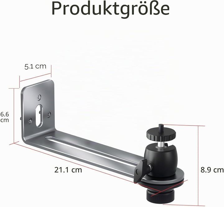 Projektor-Deckenhalterung, universelle Projektor-Wandhalterung, Aluminiumlegierung, 360° verstellbar