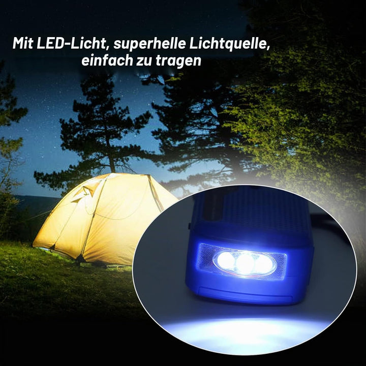 Notfall-Handkurbelradio Solar-Wind-Up-Radios mit USB-Handy-Ladegerät, Taschenlampe, tragbares AM/FM-