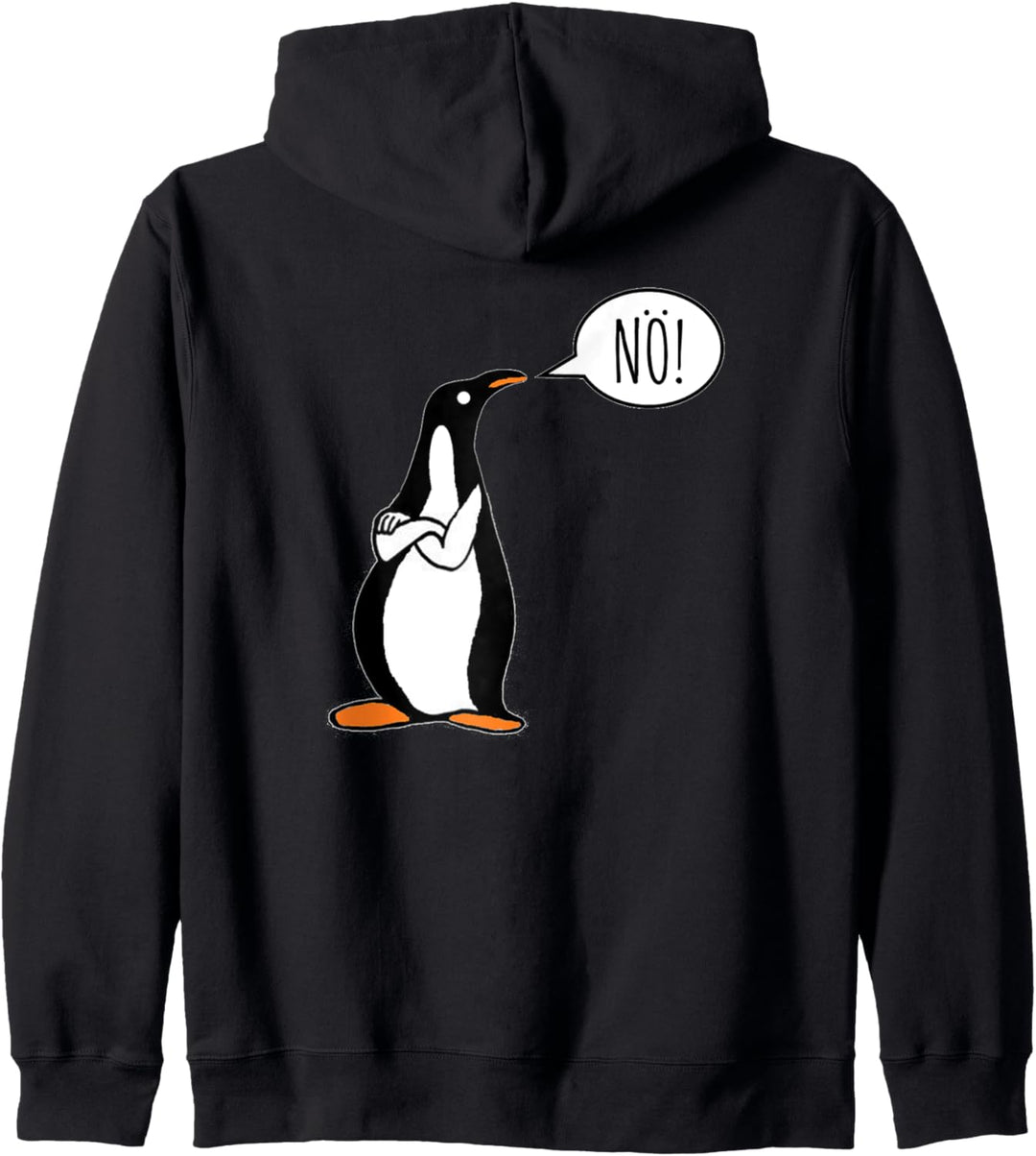 Nö mit Pinguin lustiger Comic für Neinsager Nope Kapuzenjacke