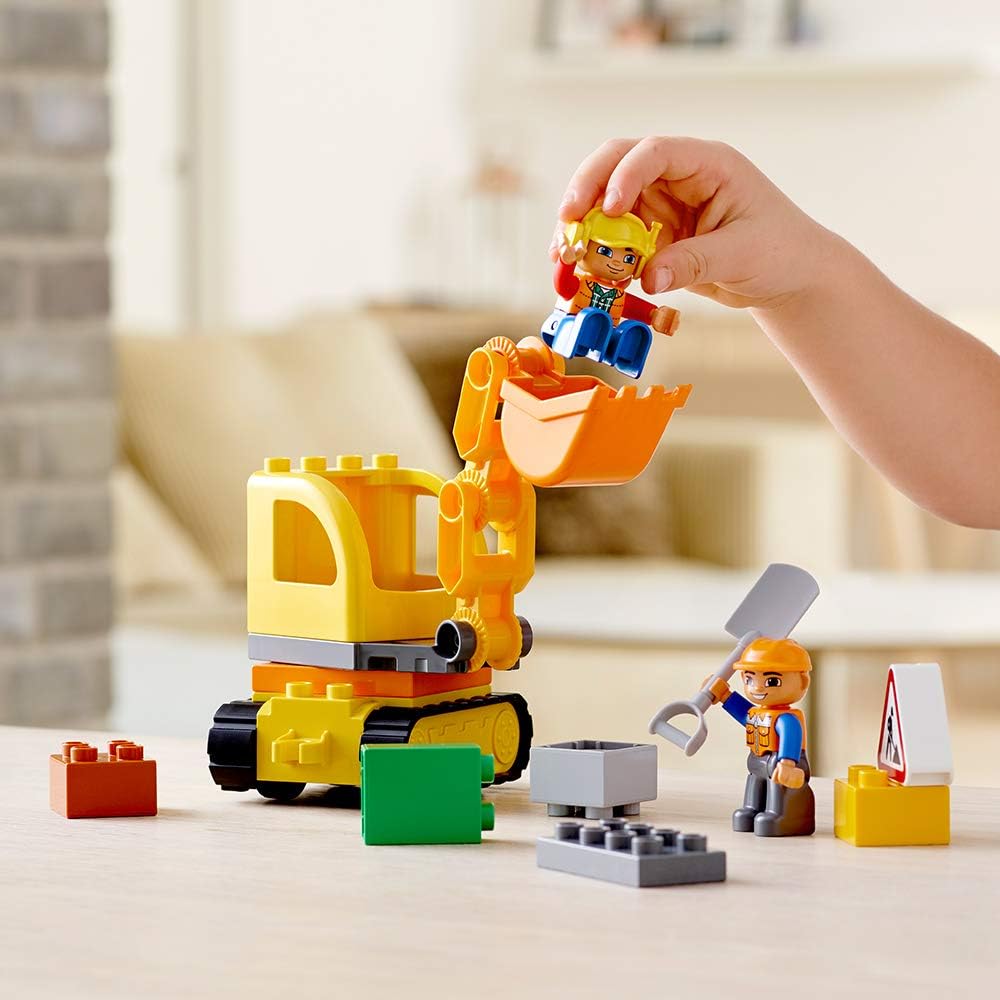 LEGO DUPLO Town 10812 Truck & Tracked Excavator Building Kit (26 Piece) by LEGO