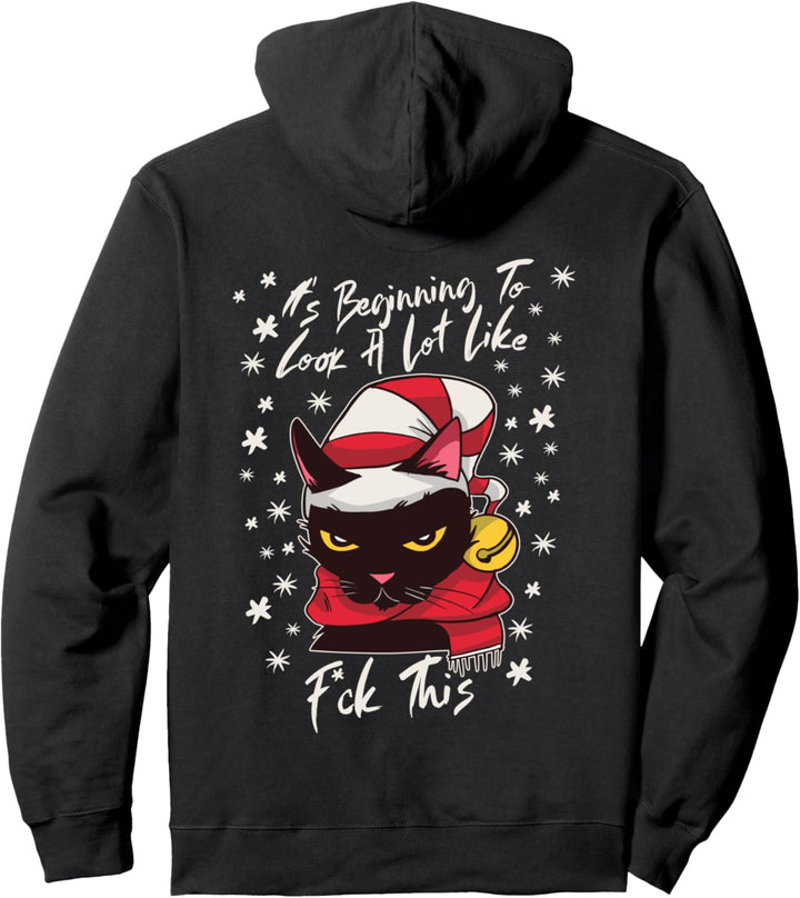 Weihnachtsmuffel Katze Ich hasse Weihnachten Anti Xmas Deko Pullover Hoodie