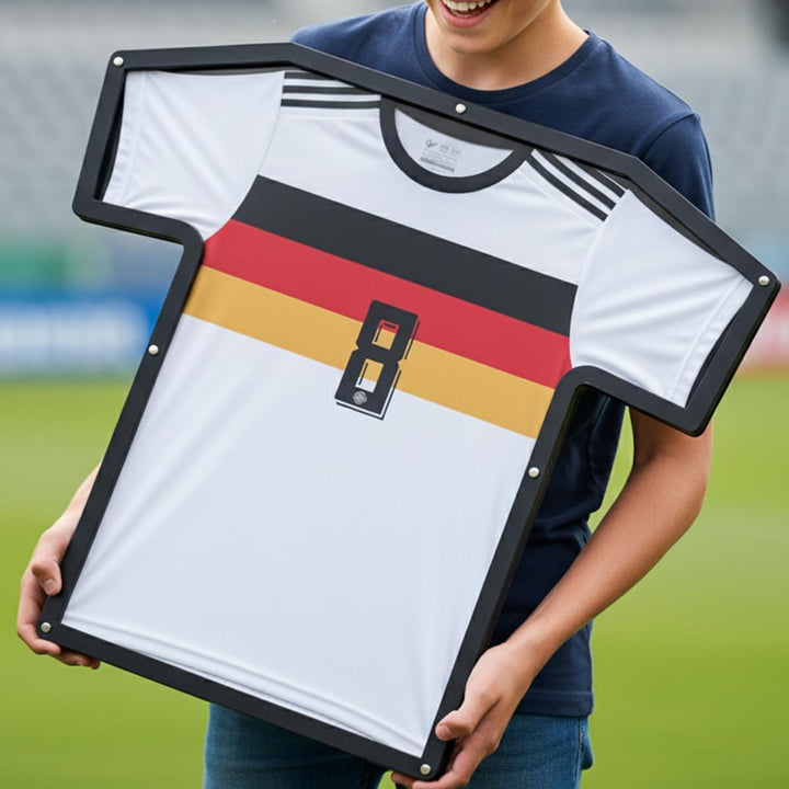 Trikotrahmen in T-Form, Kinder (XS - S), Anthrazit, für T-Shirts, Fussballtrikots, Sporttrikots, bru