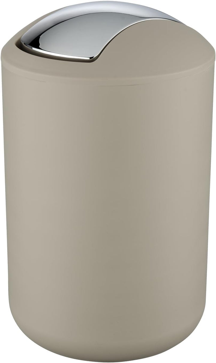 WENKO Kosmetikeimer Mod. Brasil L, 6,5 Liter Bad-Mülleimer mit Schwingdeckel, aus bruchsicherem Kuns