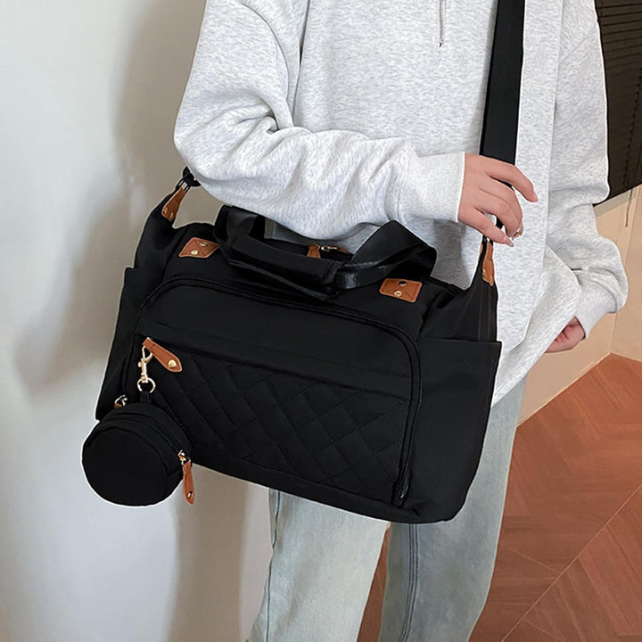 Generisch Large Diaper Bag, 48x20x28cm Nylon Travel Organizer Tote Handbag with Ergonomic Shoulder S