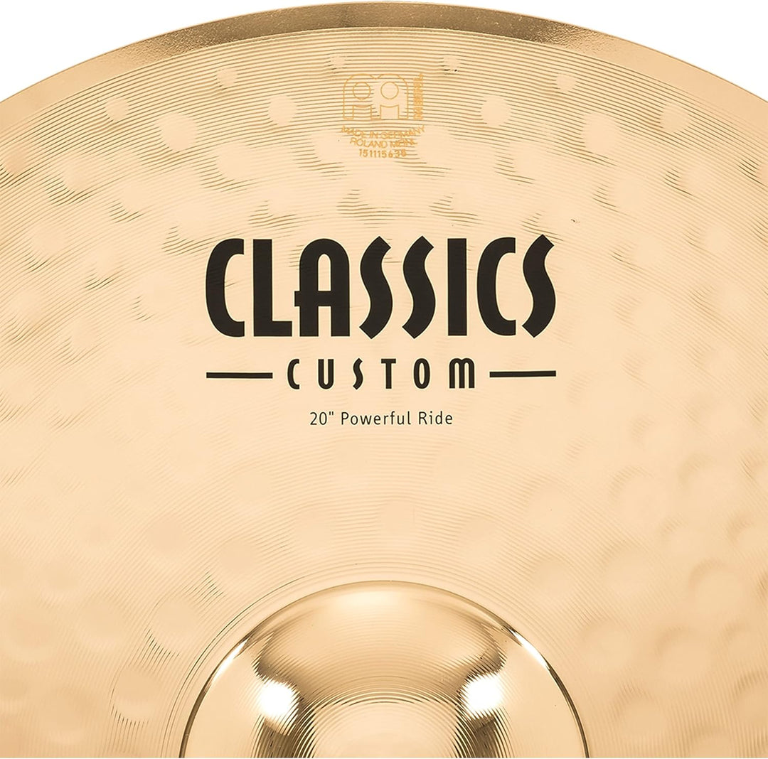 Meinl Cymbals Classics Custom Brilliant Powerful Ride 20 Zoll (Video) Schlagzeug Becken (50,80cm) B1