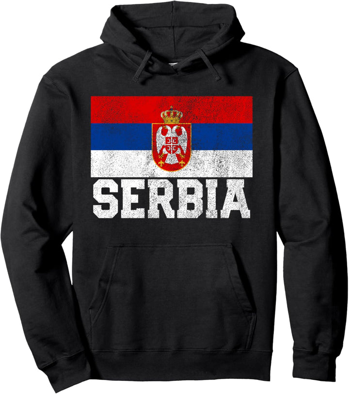 Serbische Serbien-Flagge Nationalstolz Familie Wurzeln Land Geschenk Pullover Hoodie
