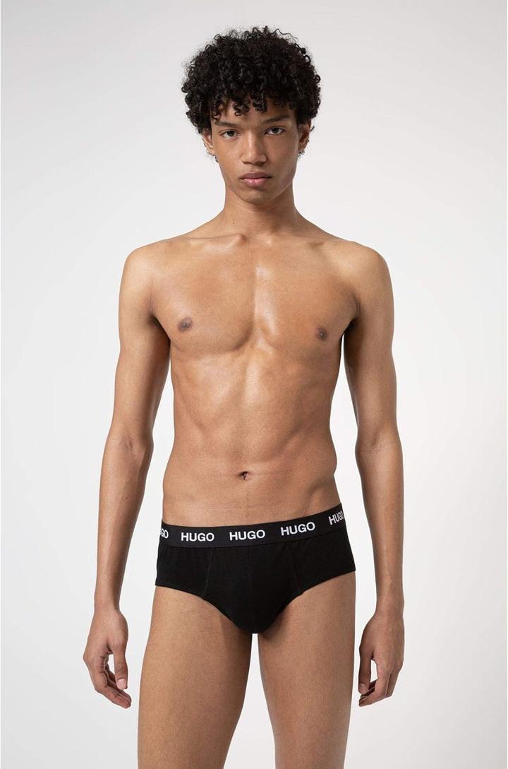 HUGO Herren Hipbrief Tripletpack Slip (3er Pack), Black1