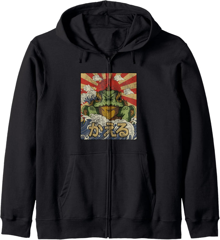 Kaiju Frog Japanese Aesthetic Kapuzenjacke