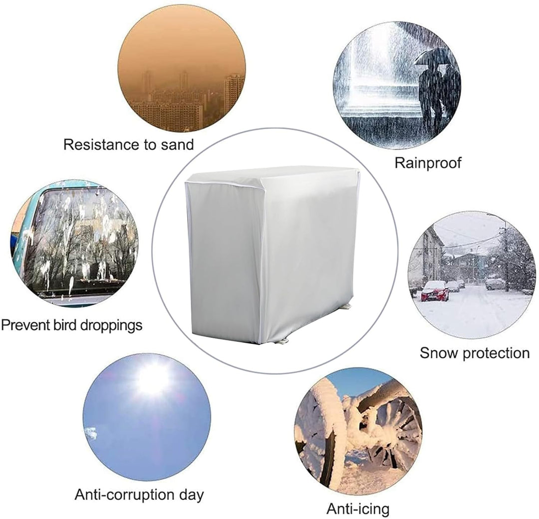 Klimaanlage Abdeckung Aussengerät Mit Gummizug Mit Kordelzug Air Conditioner Cover Anti Staub Anti S