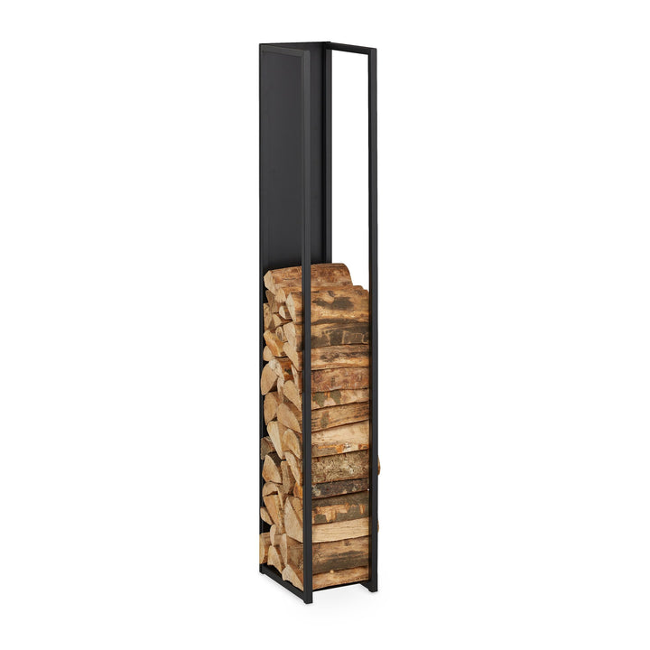 Relaxdays Kaminholzregal Metall, Brennholzregal hoch, für Feuerholz, Stapelholz, Brennholz, HBT: 157