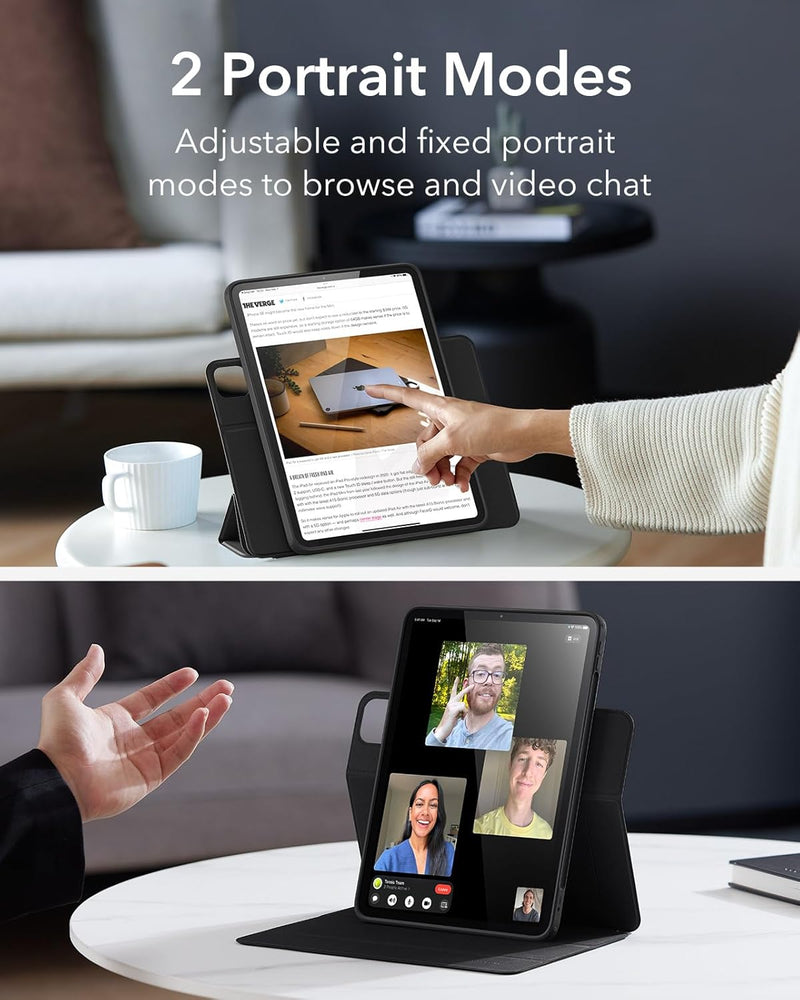 ESR für iPad Pro 11 Zoll Hülle (2024, 5. Generation) mit Stifthalter, Abnehmbarer Magnetabdeckung, v