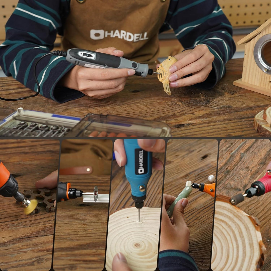 HARDELL Kit 508-teilig für Rotationswerkzeuge, kompatibel mit Dremel. Zubehör mit 1/8 Zoll (3,2 mm)
