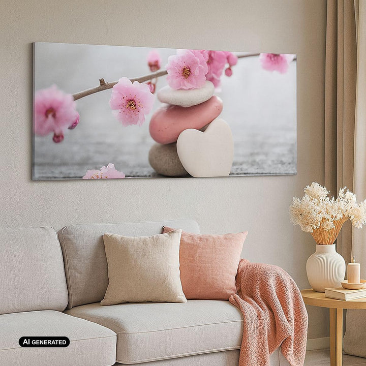 Panorama Bilder auf Leinwand 100x40cm Leinwandbild Yoga weiblich Blume Gesundheit Gross Wanddeko Bil