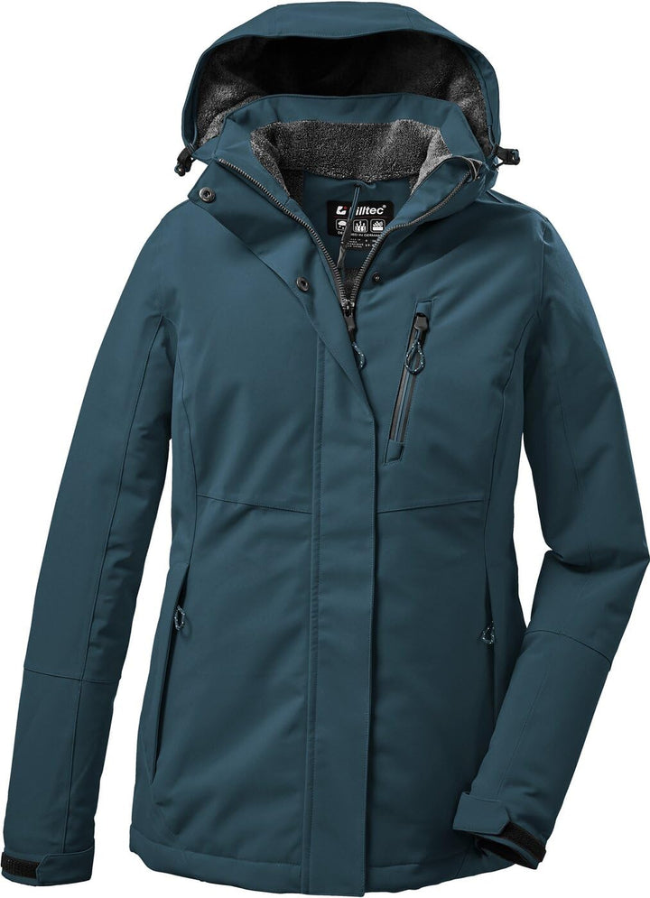 Killtec Damen Outdoorjacke Funktionsjacke mit abzippbarer Kapuze KOW 140 WMN Jckt wasserdicht, Windd