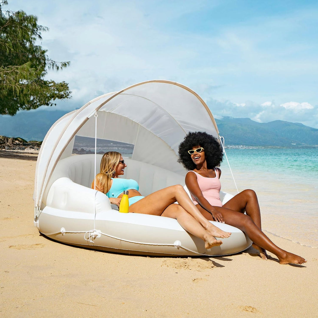 Intex 58292EU - Aufblasbare Lounge, Liegeinsel Canopy Island, 78 x 59 Zoll Single, Single