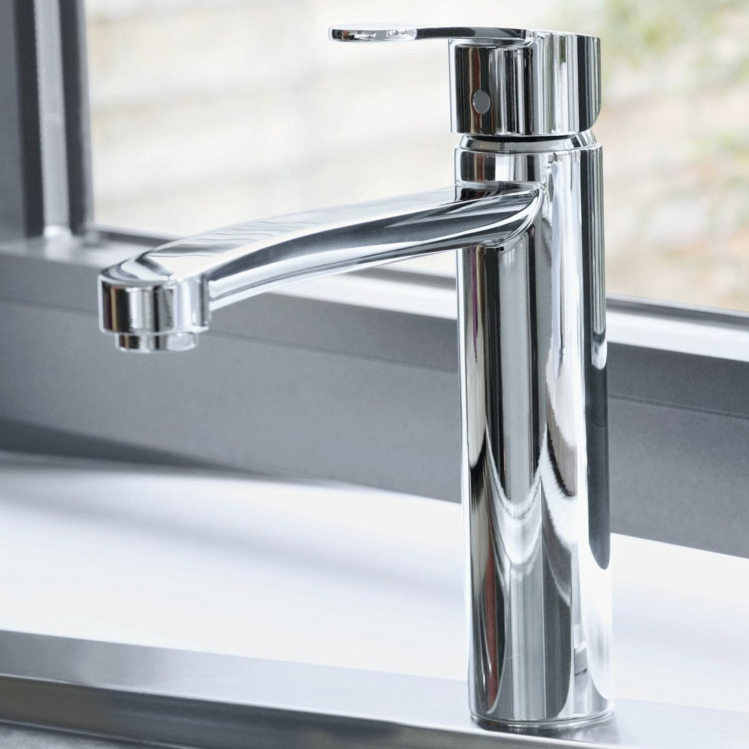 GROHE Eurostyle C Einhand-Spültischbatterie, mittelhoher Auslauf für Vor-Fenster-Montage 31159002, C
