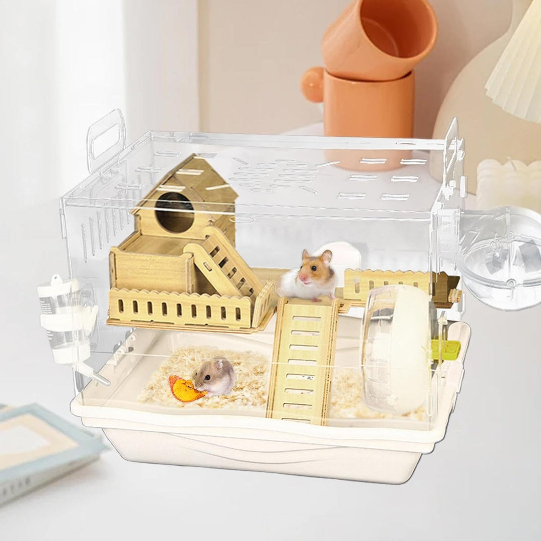 Clear Hamster Cage, Hamster Cage | Hamster Lebensraum Haustier Beobachtung Tierkäfig,Atmungsaktives