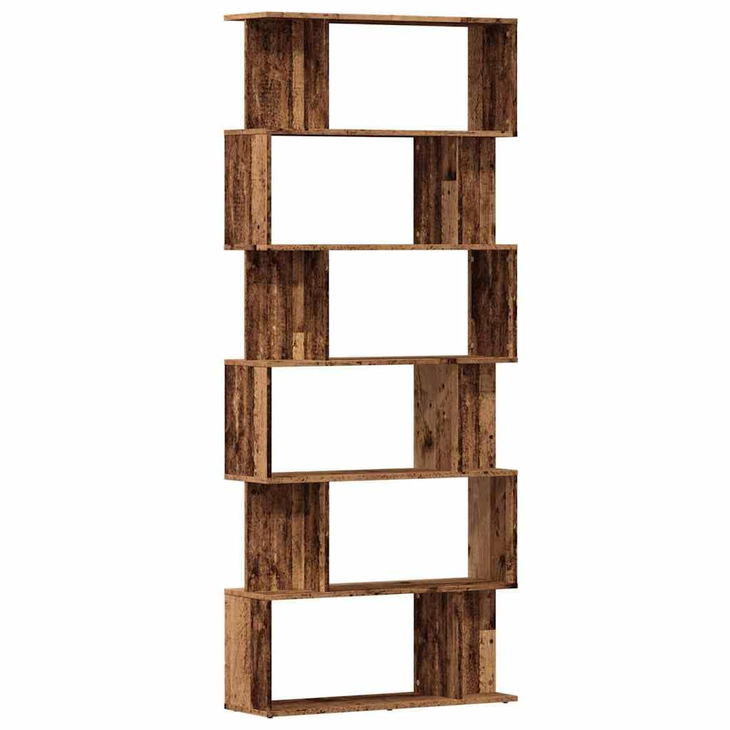 vidaXL Bücherregal Altholz-Optik 80x24x192 cm Holzwerkstoff, Büroschrank, Bücherregal, Regal, Bürore