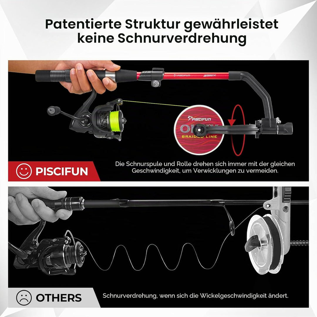 Piscifun Speed X Angelschnur-Spulenmaschine mit Abwicklungsfunktion – Angelschnurwickler Spulenspule