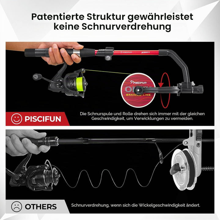 Piscifun Speed X Angelschnur-Spulenmaschine mit Abwicklungsfunktion – Angelschnurwickler Spulenspule