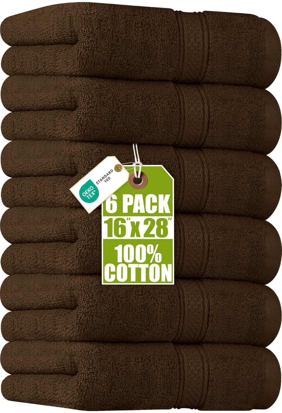 Utopia Towels Handtücher, Baumwolle, 600 g/m², 6 Stück Braun, Braun