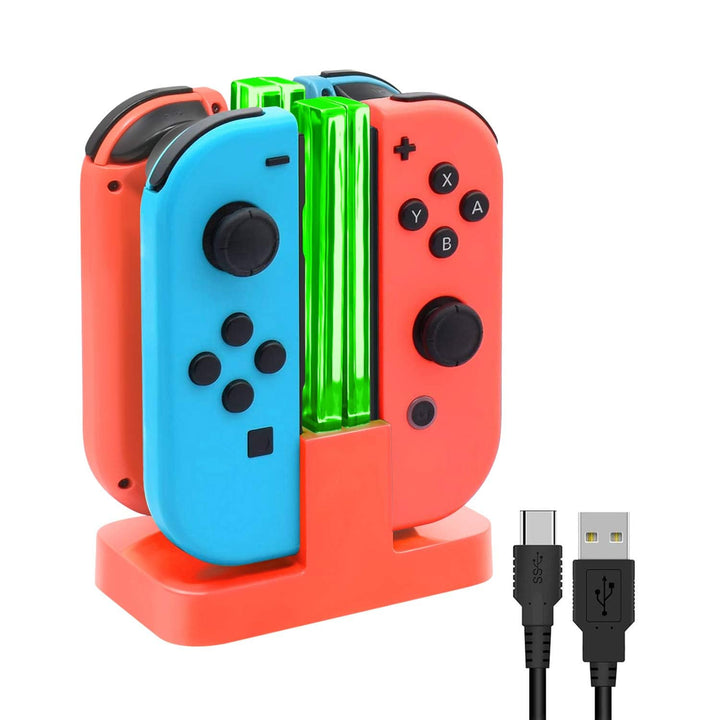FYOUNG Switch Controller Ladestation Kompatibel mit Nintendo Switch/Switch OLED Joy Con, Quad Switch