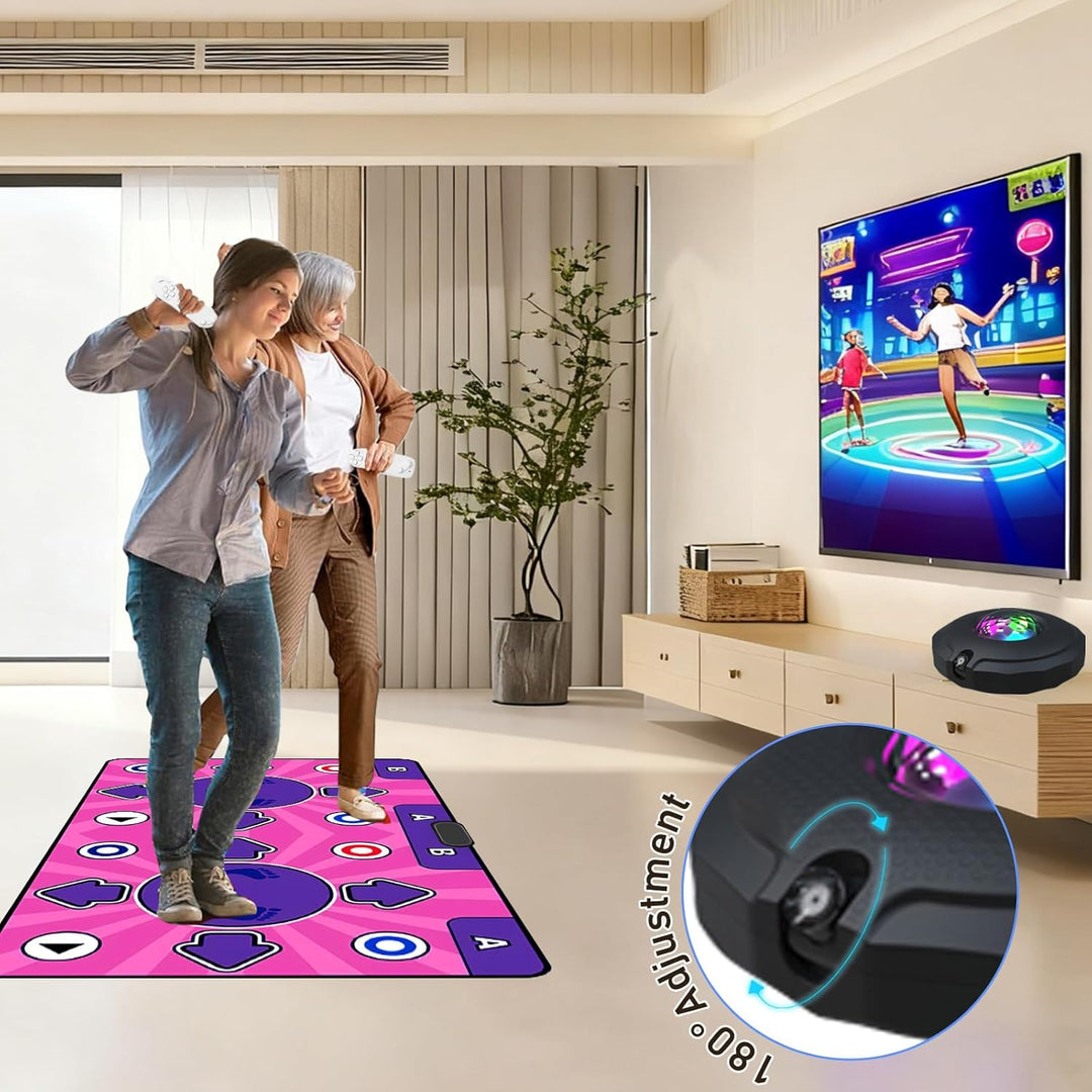 KIRJAUDU Tanzmatte für TV mit AR Kamera, Doppel-Tanzmatte für Kinder & Erwachsene, HDMI Anschluss, ü