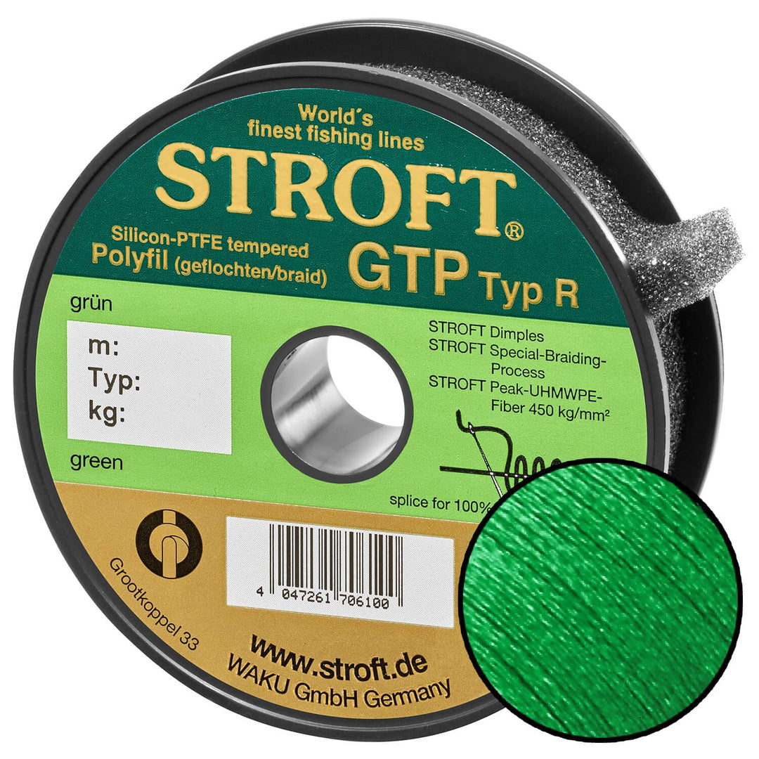 WAKU Schnur STROFT GTP Typ R Geflochtene 100m grün R1-0,150mm-4,5kg