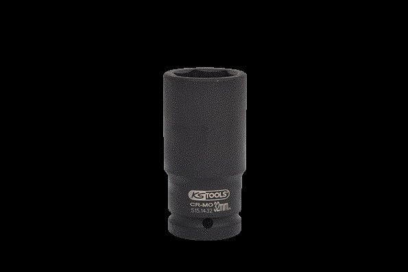 KS Tools 515.1432 3/4" Sechskant-Kraft-Stecknuss, lang, 32mm 32 mm, 32 mm