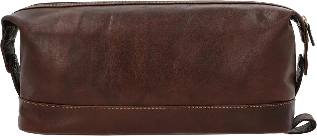 Gusti Waschtasche Leder - Anika Kulturtasche Kulturbeutel Kosmetiktasche Ledertasche gross für Damen