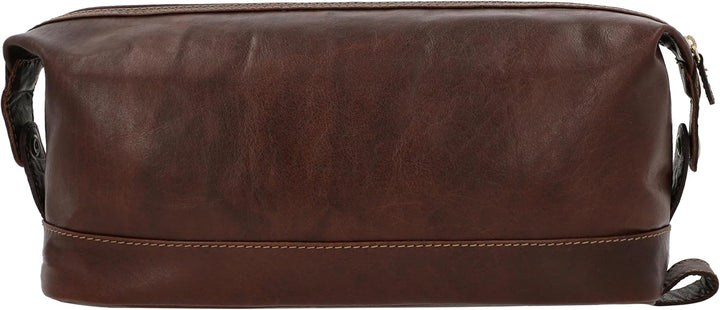 Gusti Waschtasche Leder - Anika Kulturtasche Kulturbeutel Kosmetiktasche Ledertasche gross für Damen