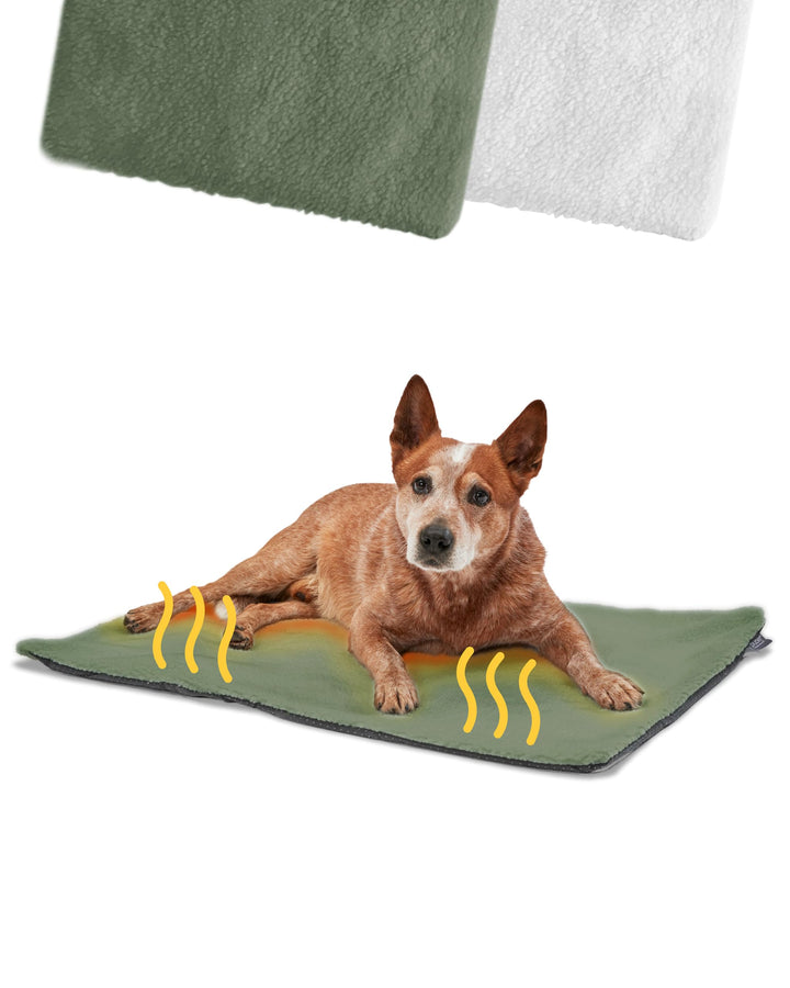 PiuPet® Selbstheizende Decke Hund I 90x60cm I Beheizbare Hundedecke I Selbstwärmende Hundedecke I He