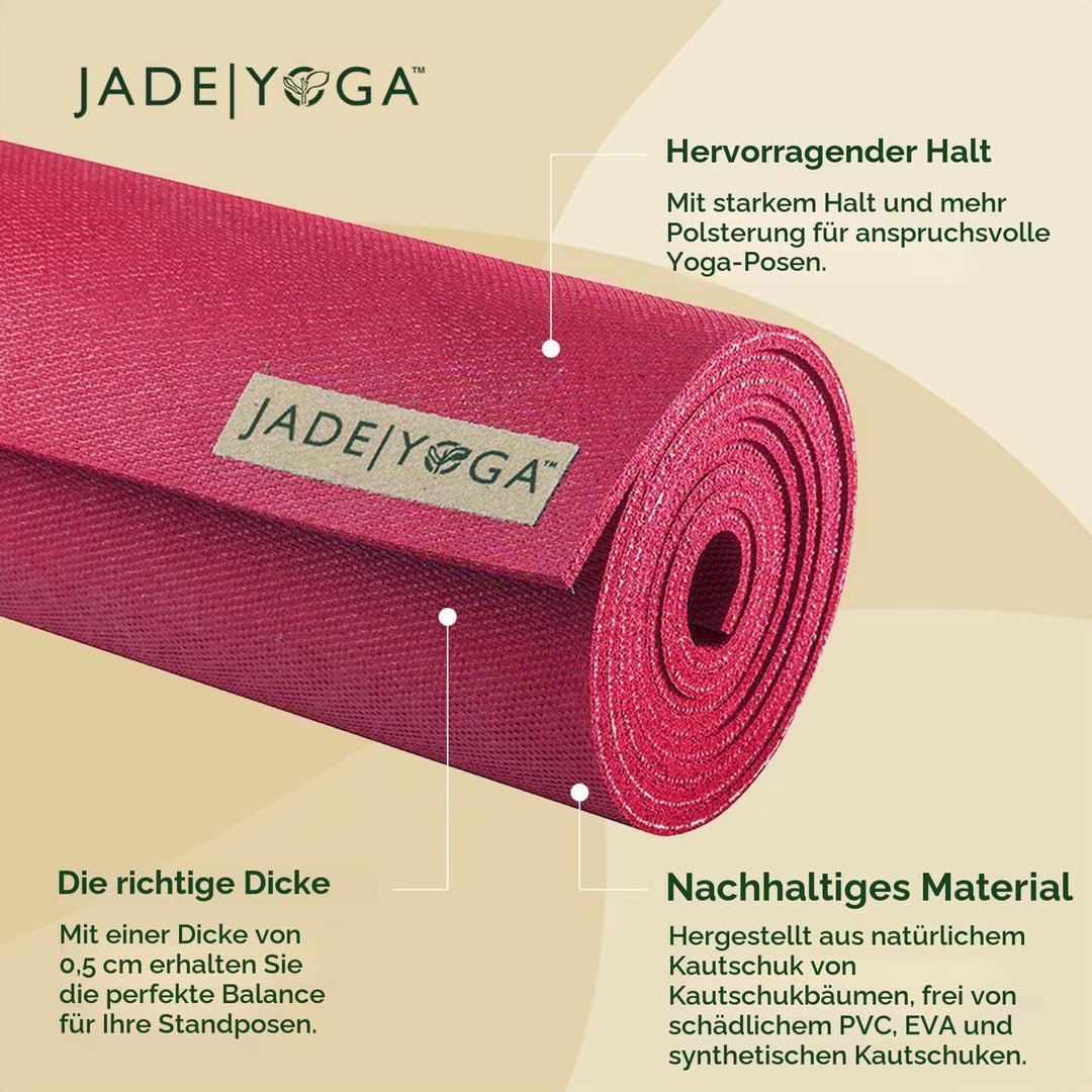Harmonie-Matte von Jade Yoga himbeer