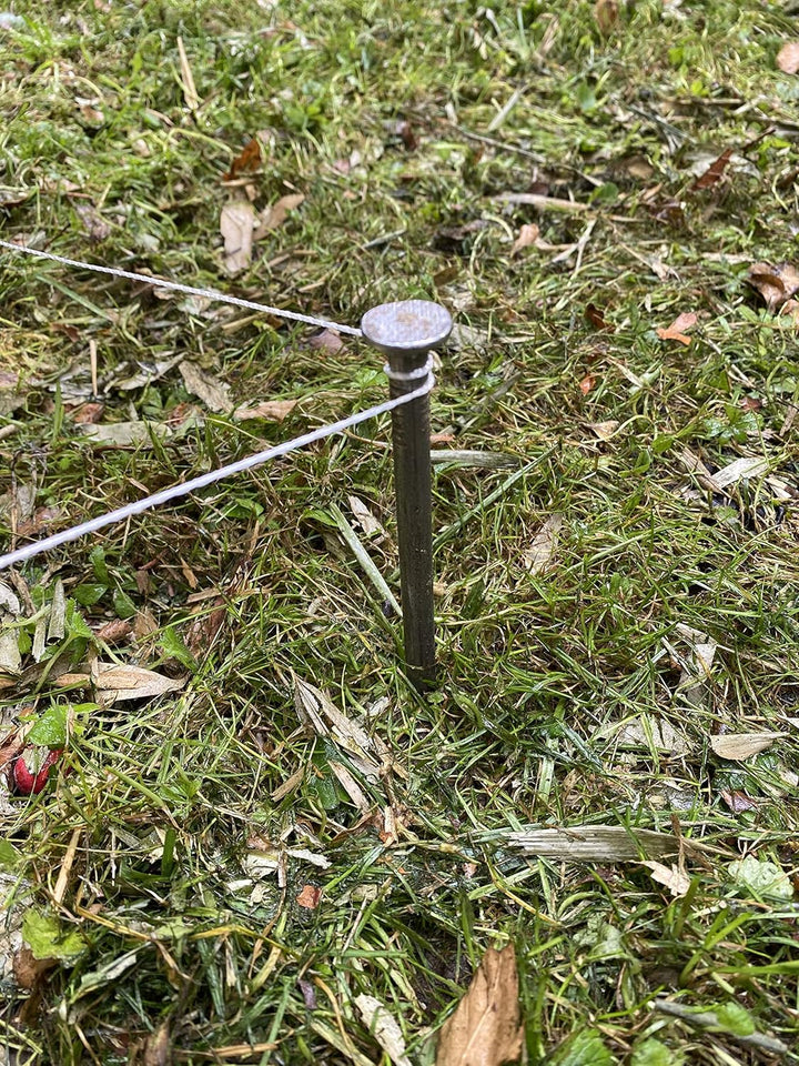 8Stk. Schnurnagel Gartennagel | 350mm Länge – 8mm | Bodenanker Garten-Nagel für Gartenbau Absteckung