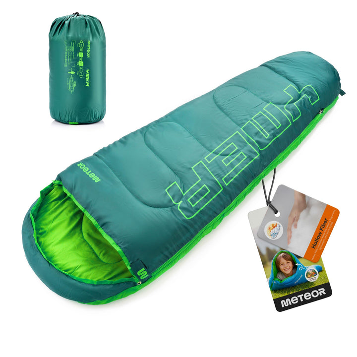meteor Ymer Ultraleicht Kinderschlafsack – Temperaturbereich –5°C bis 11°C – komfortabler Schlafsack