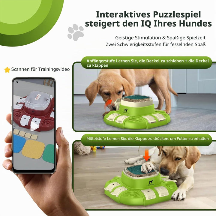 ClariVory Interaktives Hundespielzeug, Futternäpfe, Nagelfeile und Hundepuzzle für geistige Stimulat