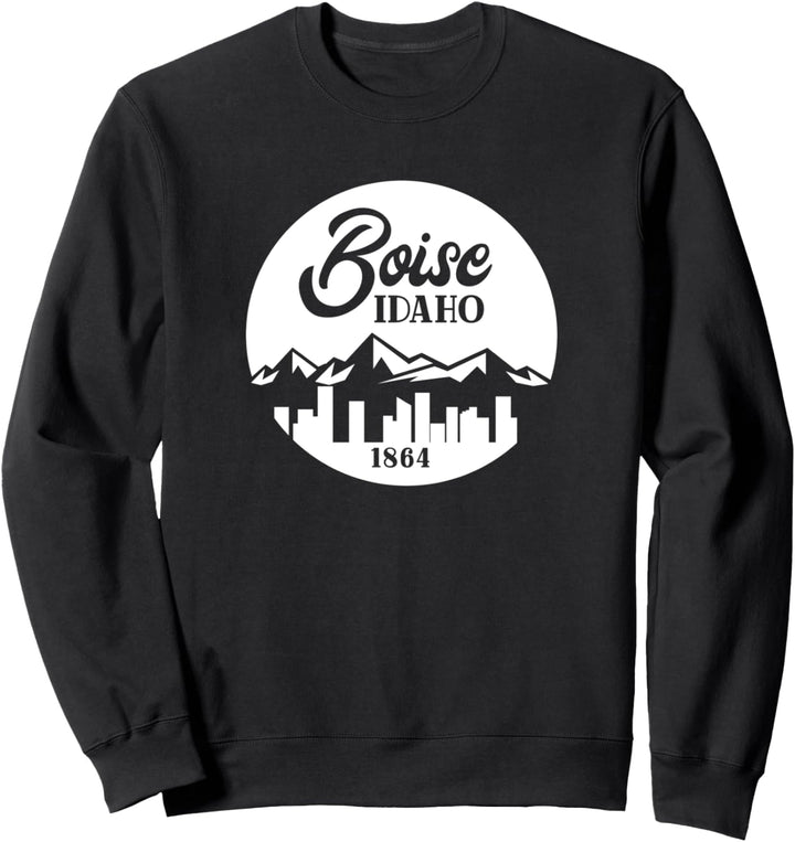 Boise City Idaho - Idaho State Mountain Skyline Sweatshirt