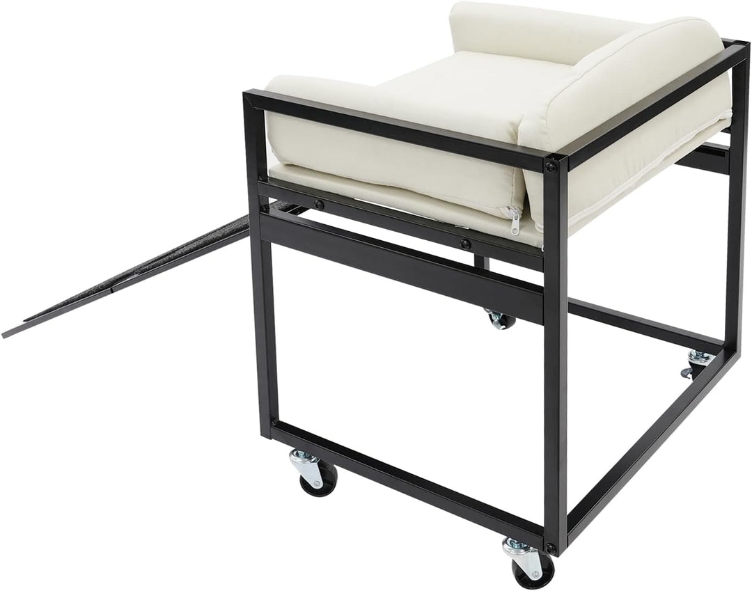 Haustierbett, Mobile Hunderampe Bett Hundebett mit Klappbar Rampe Hundeliege Tragkraft 50kg für klei