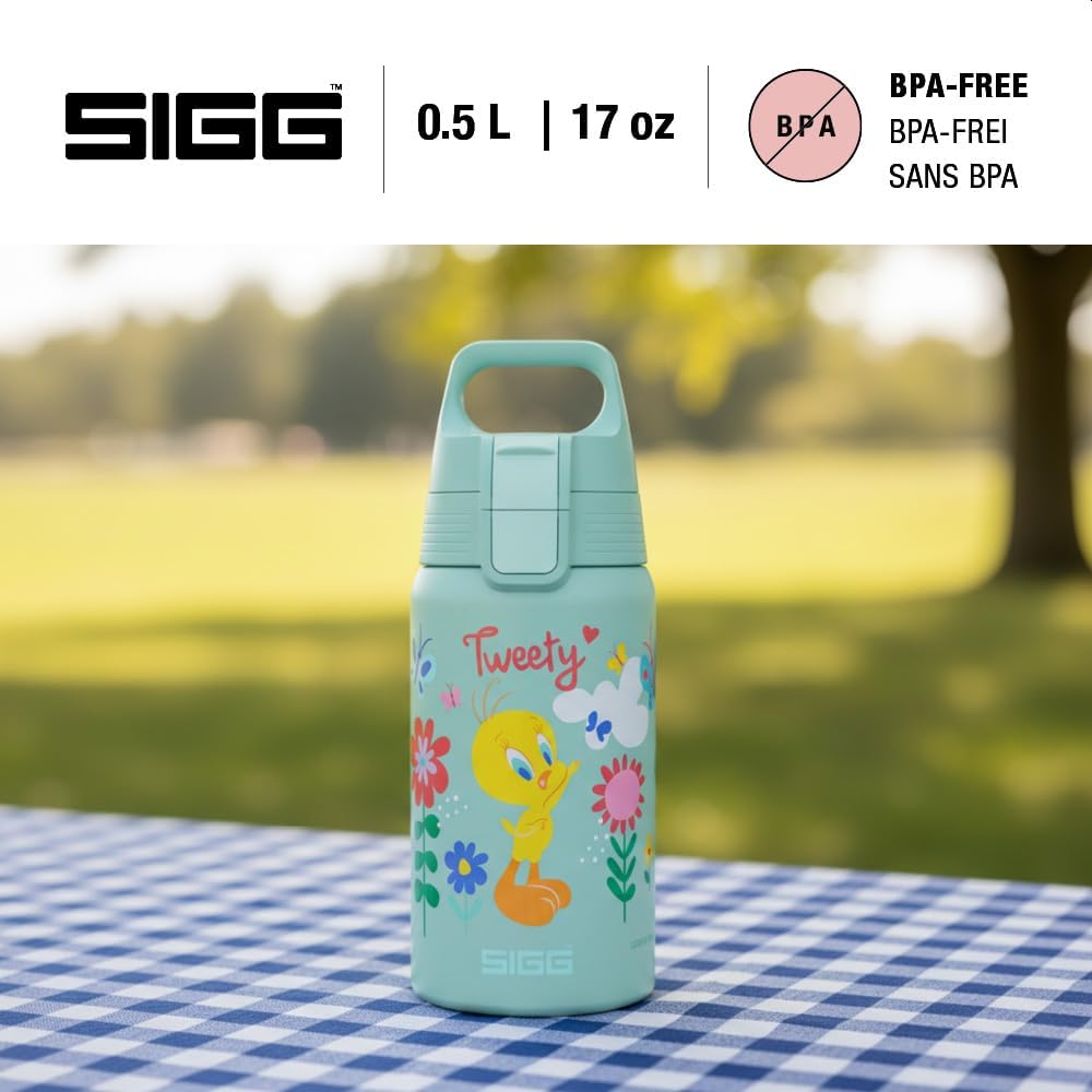 SIGG - Edelstahl Trinkflasche Kinder - Shield One - Für Kohlensäurehaltige Getränke Geeignet - Ausla
