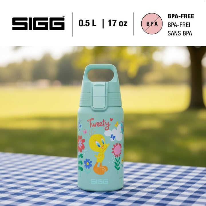 SIGG - Edelstahl Trinkflasche Kinder - Shield One - Für Kohlensäurehaltige Getränke Geeignet - Ausla