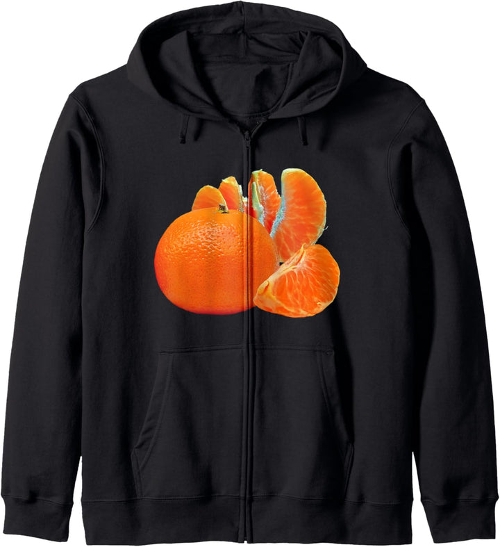 Frische Mandarine Orange Frucht Kapuzenjacke