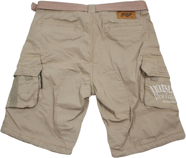 Yakuza Premium Herren Cargo Shorts 3454 dunkelolive Kurze Hose M Beige, M Beige