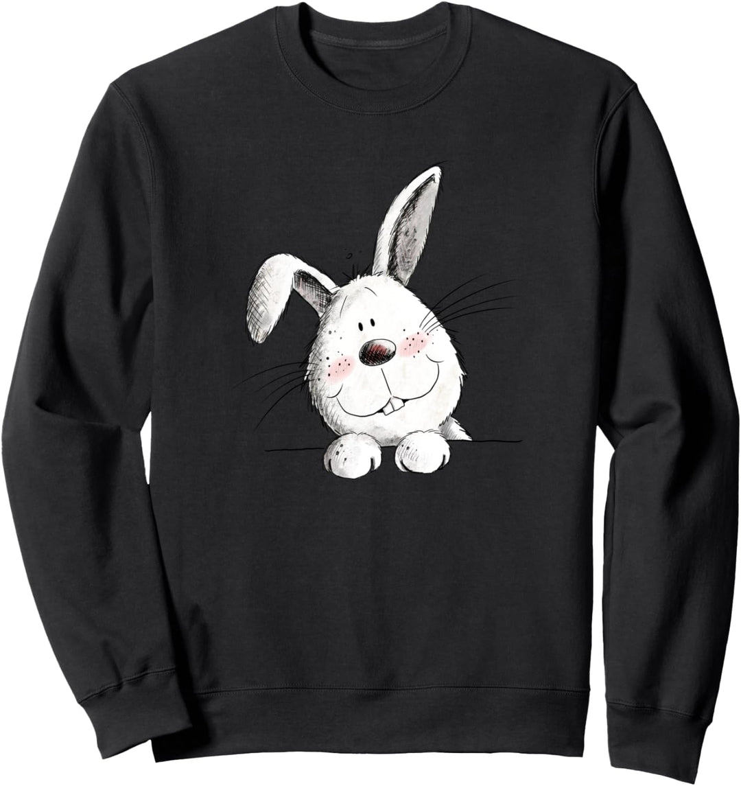 Süsser Weisser Hase I Hasenmotiv Kaninchen Fun Geschenk Sweatshirt