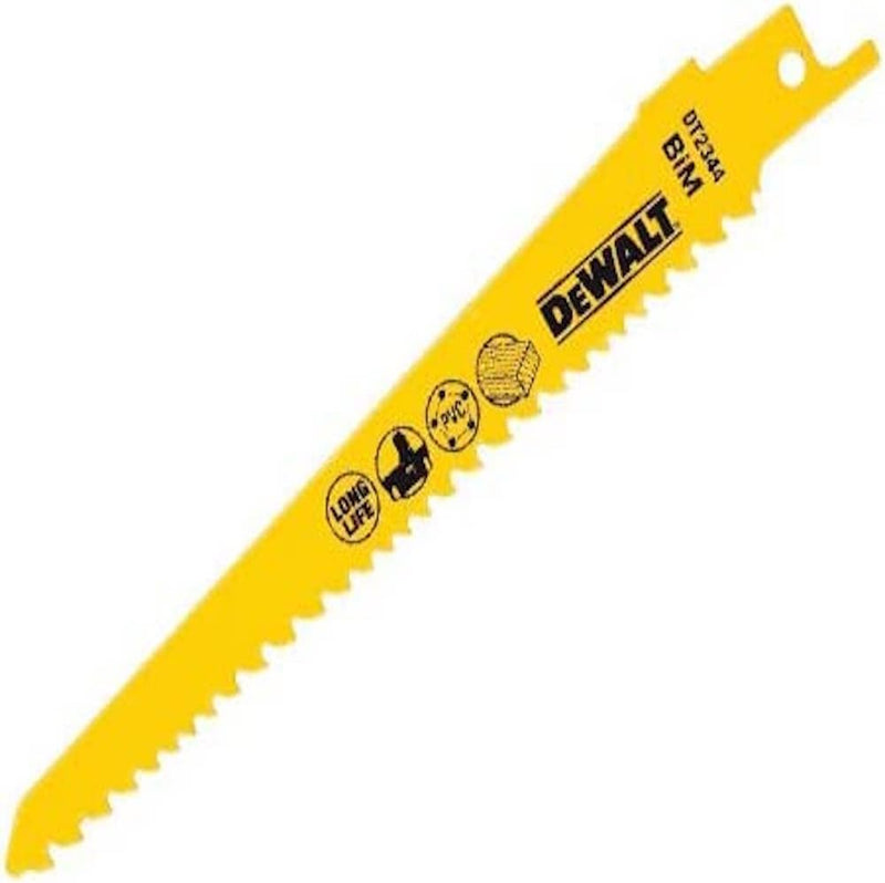 DEWALT DT2344-QZ Bimetall-Säbelsägeblatt Akku 152 Holz kurv (5 St)