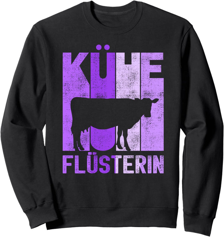 Retro Kühe Flüstererin Lustiges Landwirtin Bäuerin Geschenk Sweatshirt