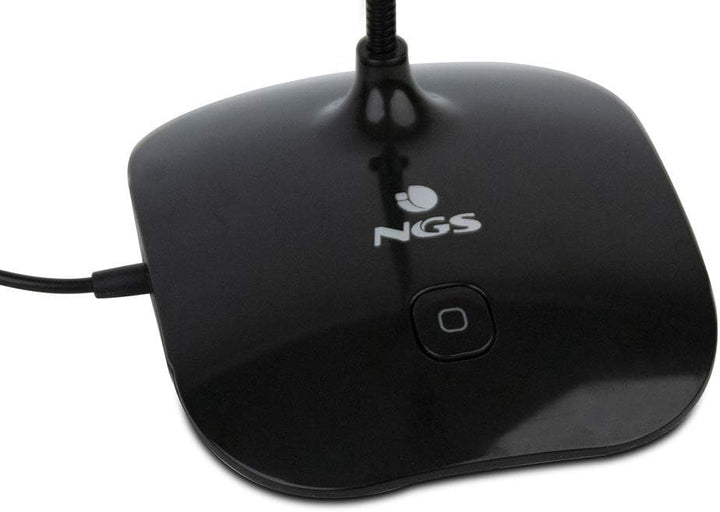 NGS MS115 - Tischmikrofon mit Einstellbarem Neigungswinkel und Mute-Taste für Computer/PC, Verbindun