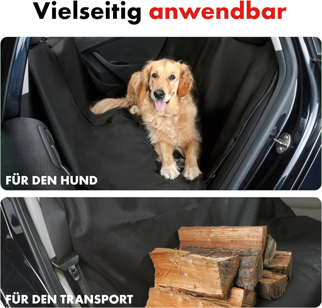 Walser Autoschondecke Hund Rücksitz Nero, Universal Auto Hundedecke Rücksitz, Autoschondecke Hund, A