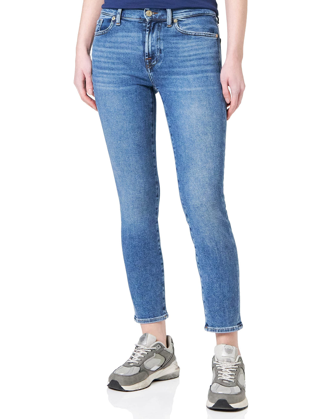 7 For All Mankind Damen Roxanne Ankle Luxe Vintage Jeans 23 Mid Blue, 23 Mid Blue