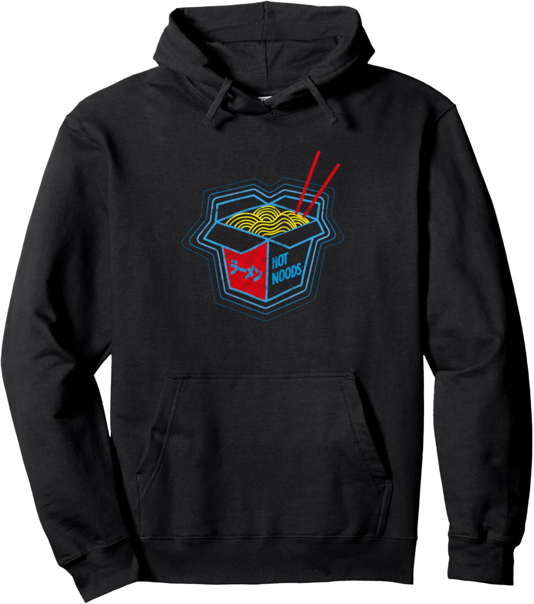 Hot Noods Grunge Tokyo Japan 90s Anime Vegetarian Pullover Hoodie